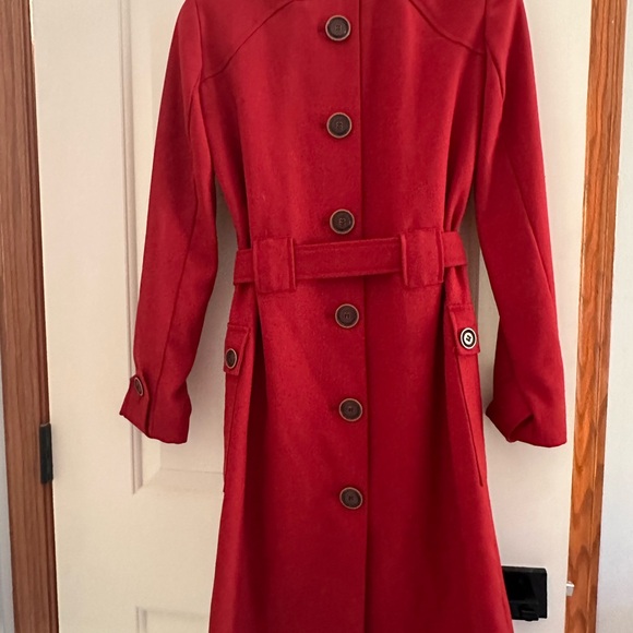 Victoria's Secret Red Button Trench Coat - Picture 4 of 9